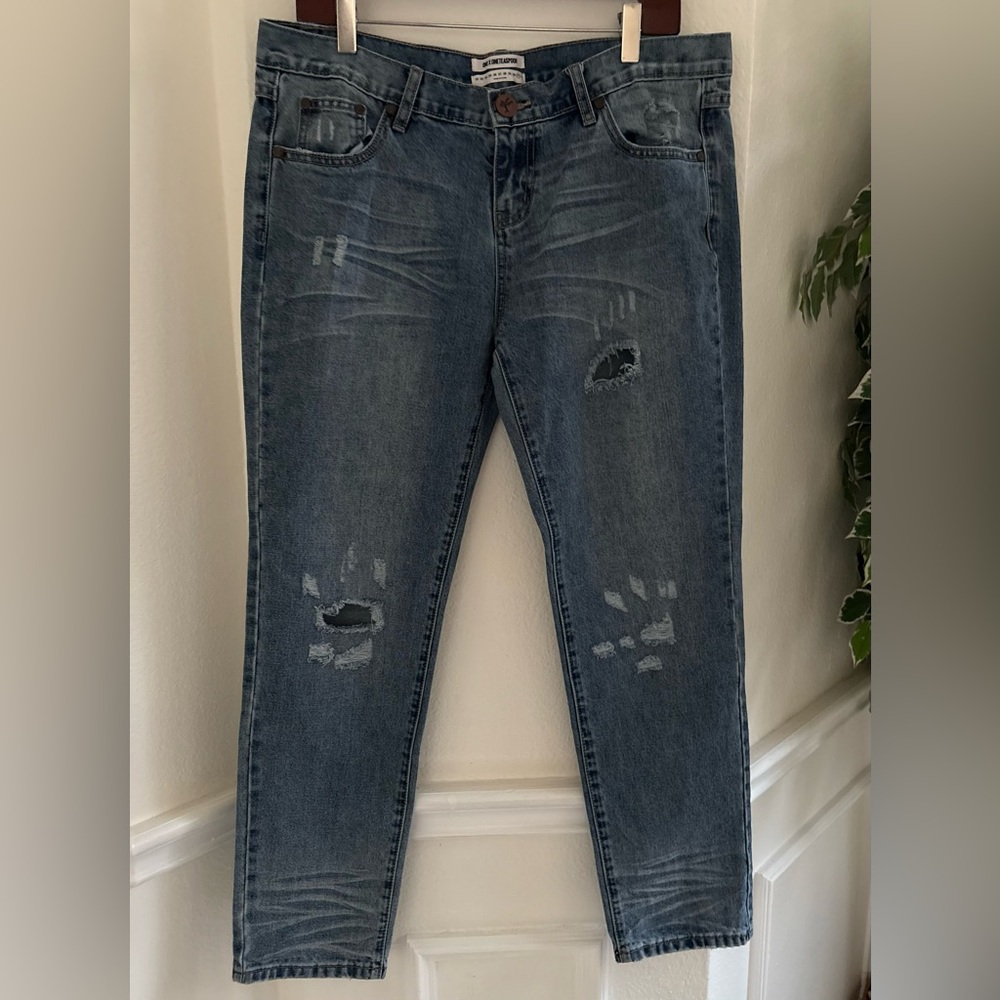 One X Oneteaspoon Baggie Distressed Blue Jeans